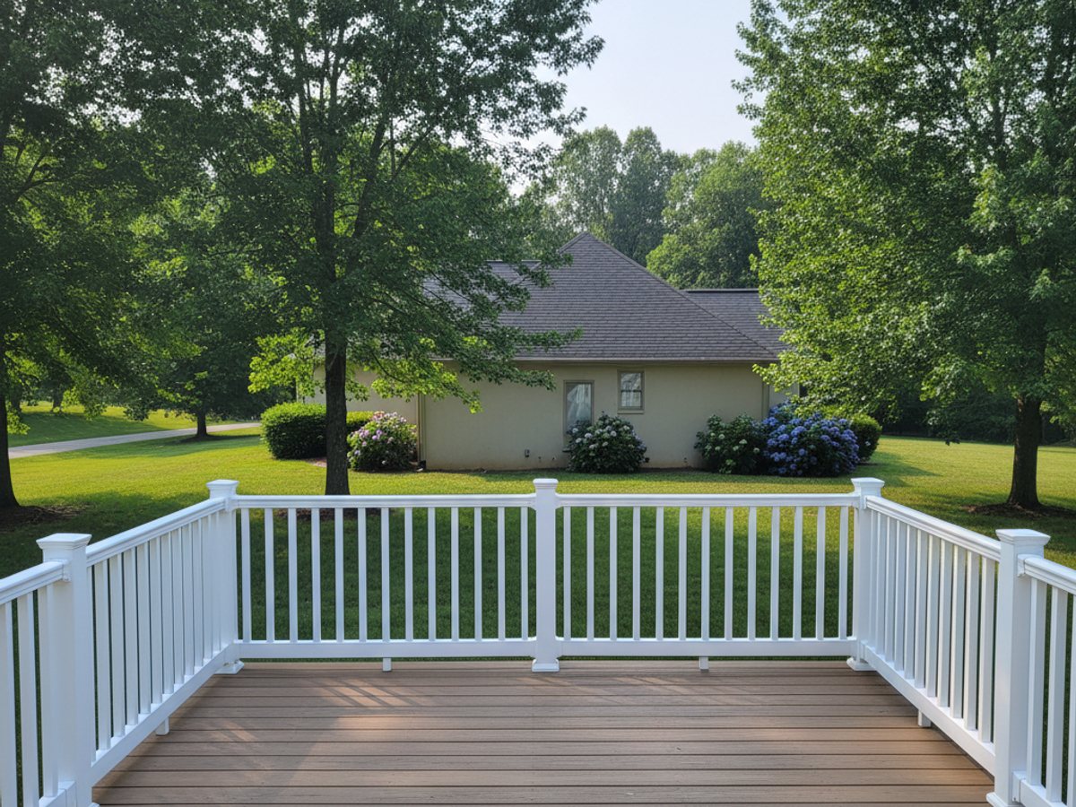 Majestic Deck Co crew working on a home