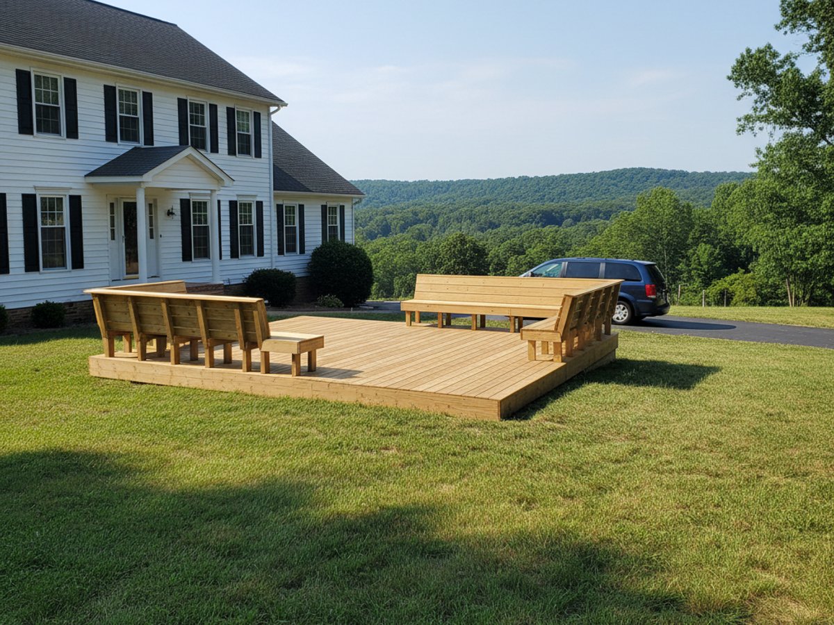 Custom Deck Design completed by Majestic Deck Co in Southaven, TN