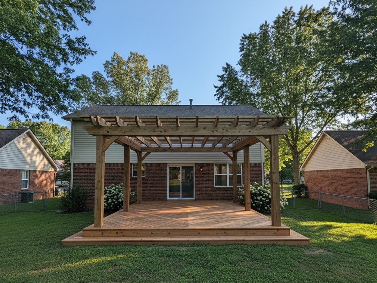 Custom Deck Design completed by Majestic Deck Co in Memphis, TN